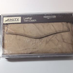 Amity Leather Trim Clutch